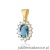 Zawieszka Z0182 Topaz London Blue 0,50ct żółte złoto