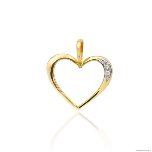 Zawieszka S001 z diamentami żółte złoto