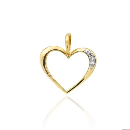 Zawieszka S001 z diamentami żółte złoto