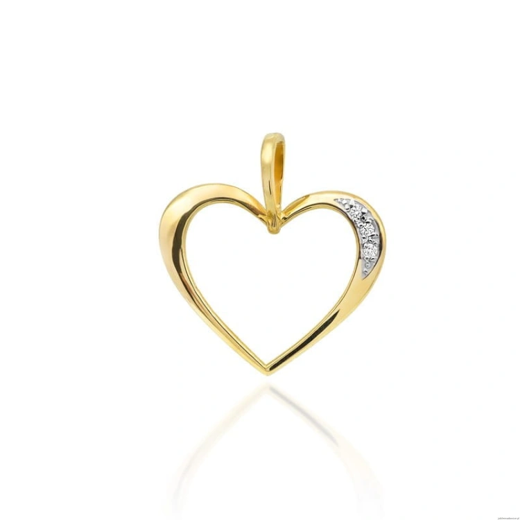 Zawieszka S001 z diamentami żółte złoto