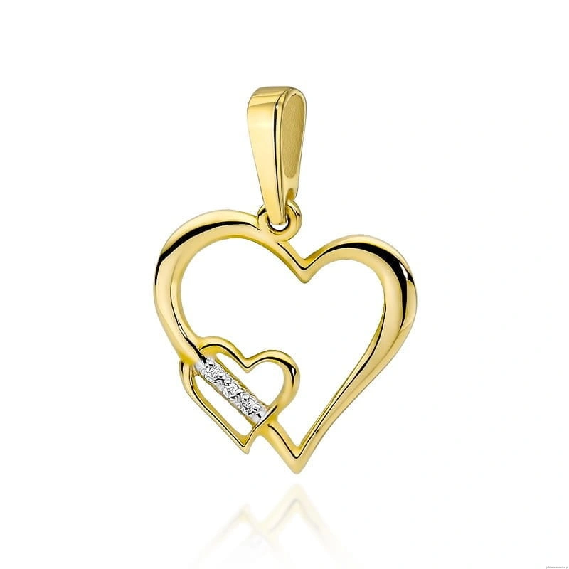 Zawieszka S002 z diamentami żółte złoto