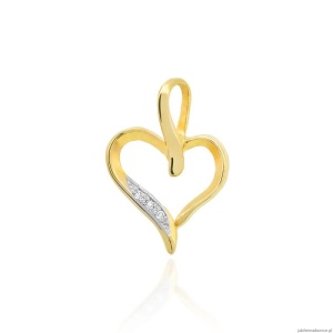 Zawieszka S006 z diamentami żółte złoto