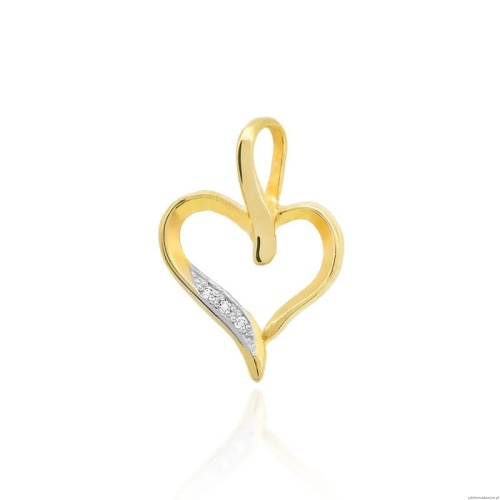 Zawieszka S006 z diamentami żółte złoto