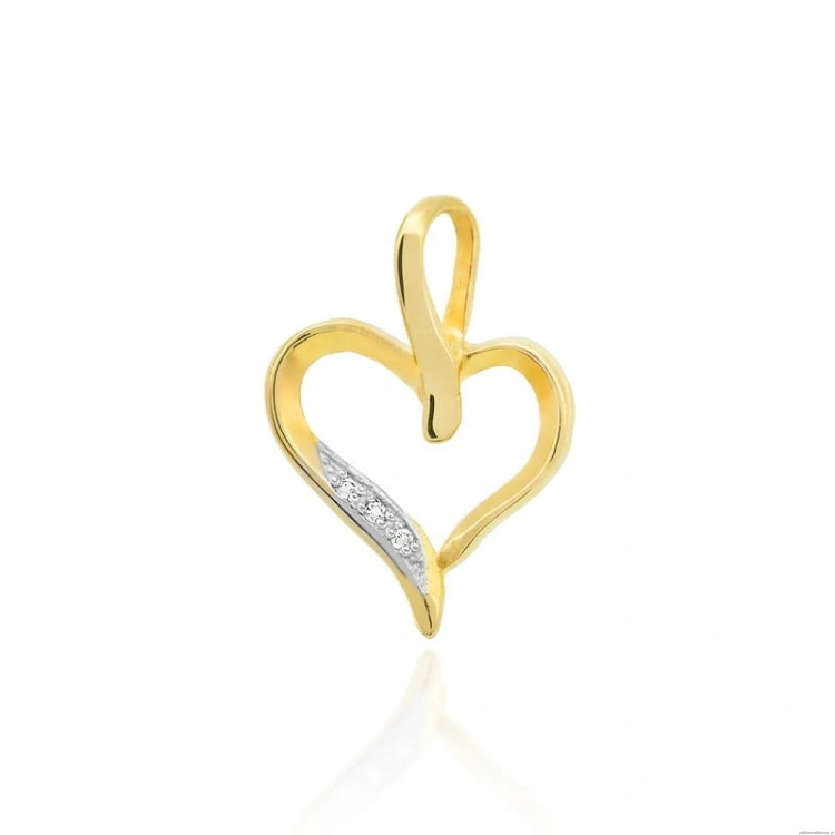 Zawieszka S006 z diamentami żółte złoto