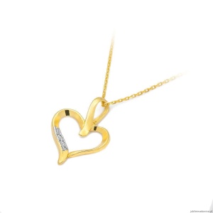 Zawieszka S006 z diamentami żółte złoto