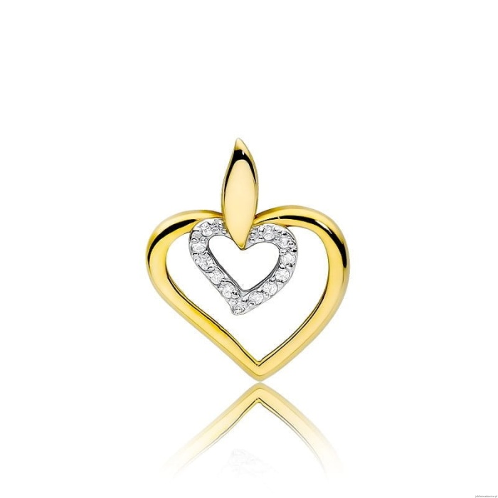 Zawieszka S016 z diamentami żółte złoto