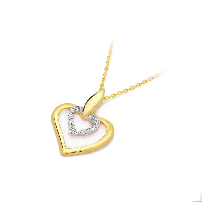 Zawieszka S016 z diamentami żółte złoto