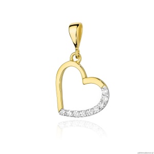 Zawieszka S018 z diamentami żółte złoto