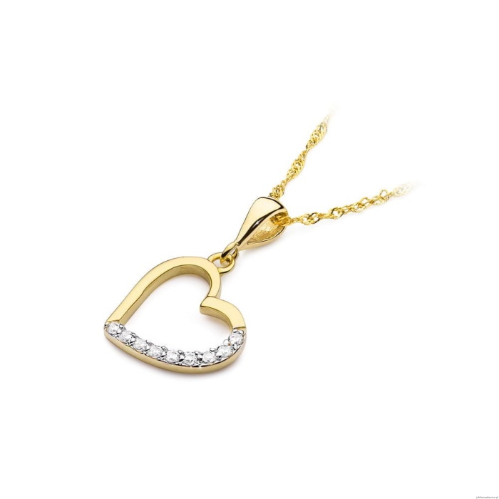 Zawieszka S018 z diamentami żółte złoto