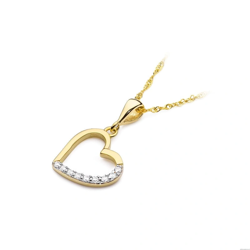 Zawieszka S018 z diamentami żółte złoto