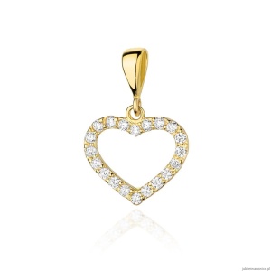 Zawieszka S019 z diamentami żółte złoto