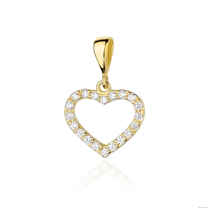 Zawieszka S019 z diamentami żółte złoto
