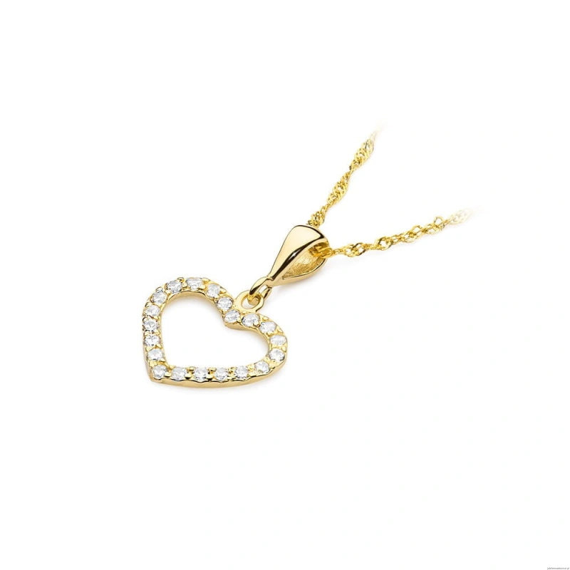 Zawieszka S019 z diamentami żółte złoto