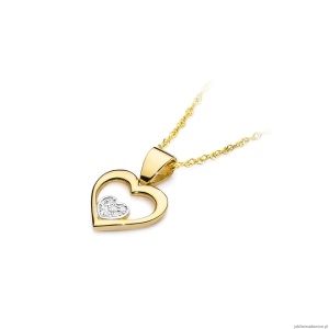Zawieszka S022 z diamentami żółte złoto