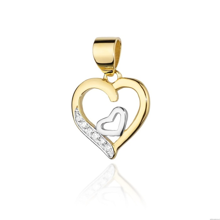 Zawieszka S024 z diamentami żółte złoto