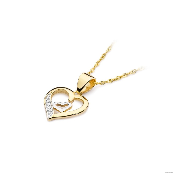 Zawieszka S024 z diamentami żółte złoto