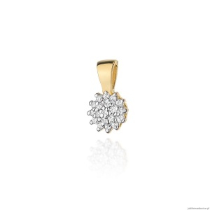 Zawieszka Z0401 z diamentami żółte złoto