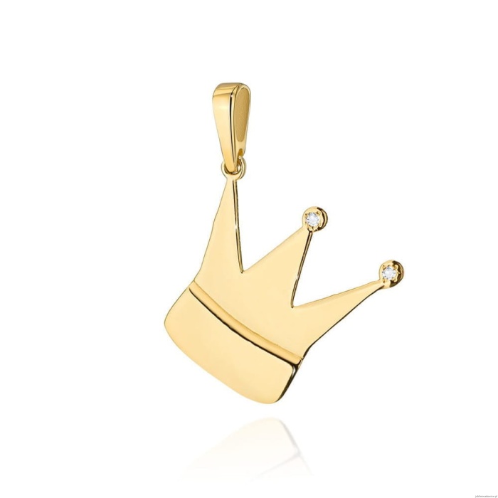 Zawieszka Z0502 z diamentami żółte złoto