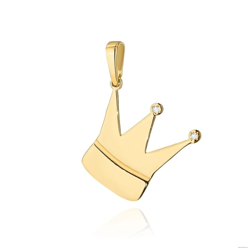 Zawieszka Z0502 z diamentami żółte złoto