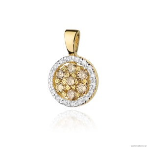 Zawieszka Z0440 z diamentami żółte złoto