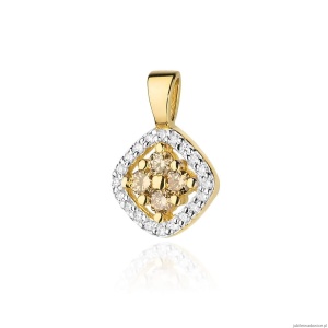 Zawieszka Z0441 z diamentami żółte złoto