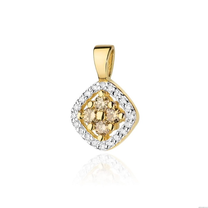 Zawieszka Z0441 z diamentami żółte złoto