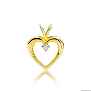 Zawieszka S003 Diament 0,04ct żółte złoto