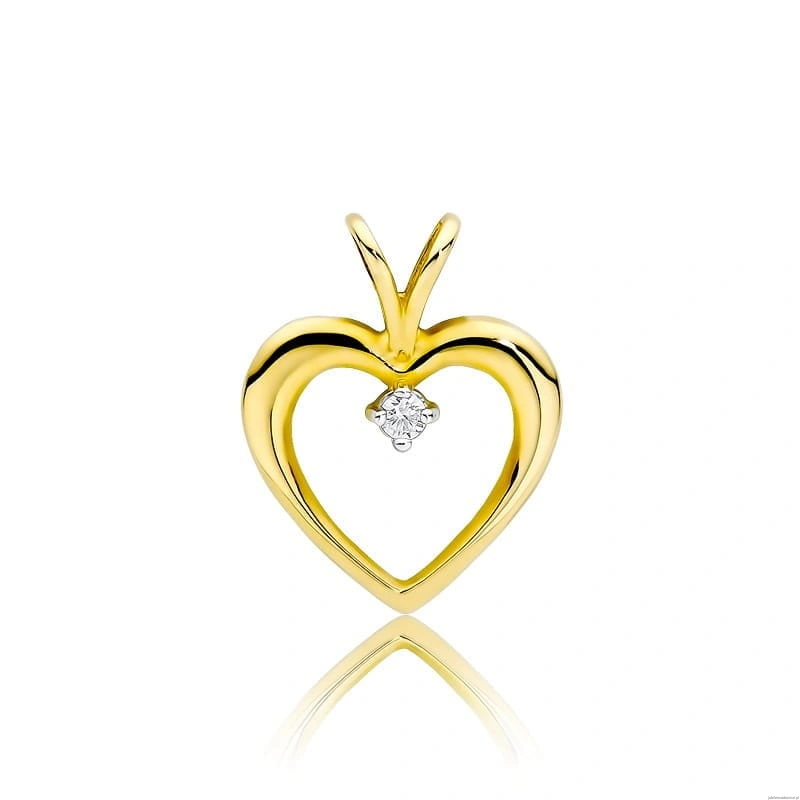 Zawieszka S003 Diament 0,04ct żółte złoto