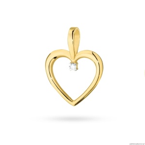 Zawieszka S025 Diament 0,05ct żółte złoto