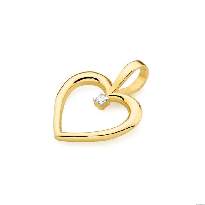 Zawieszka S025 Diament 0,05ct żółte złoto
