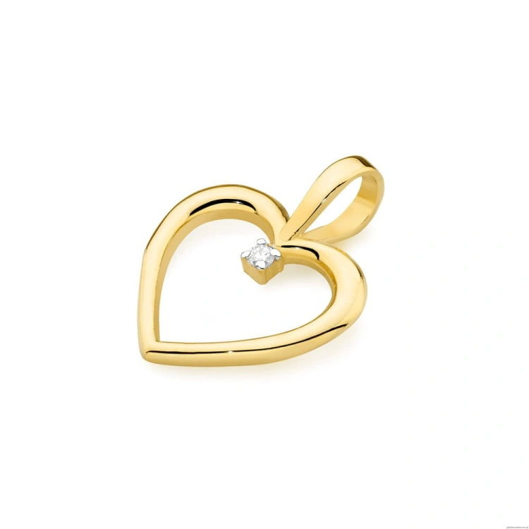Zawieszka S025 Diament 0,05ct żółte złoto