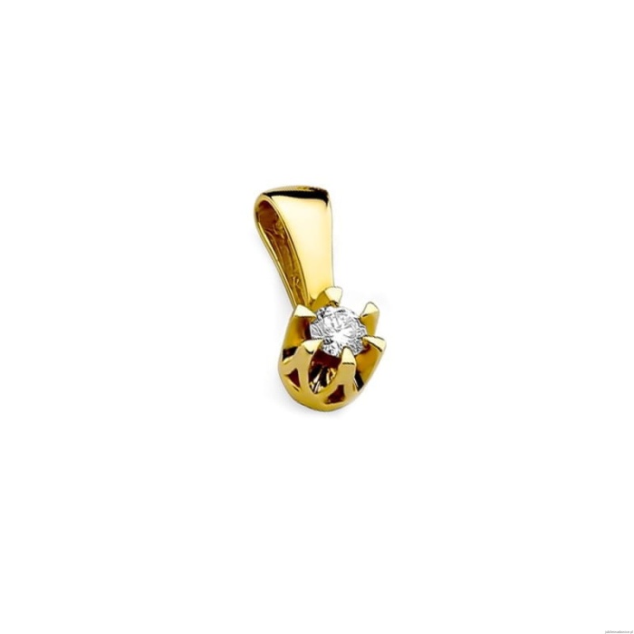 Zawieszka Z0032 Diament 0,10ct żółte złoto
