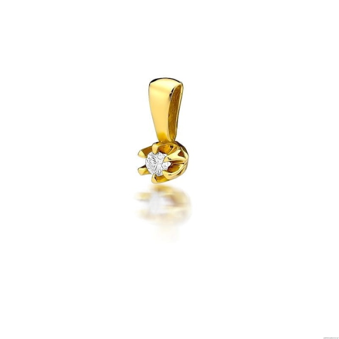 Zawieszka Z0032 Diament 0,12ct żółte złoto
