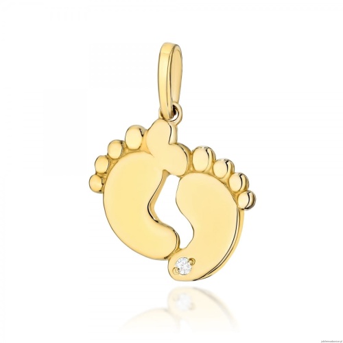 Zawieszka Z033 Diament 0,05ct żółte złoto