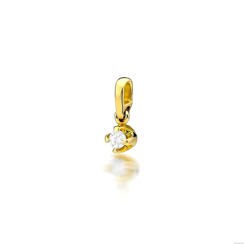 Zawieszka Z0034 Diament 0,10ct żółte złoto