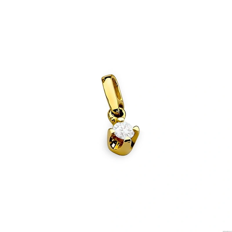 Zawieszka Z0034 Diament 0,10ct żółte złoto