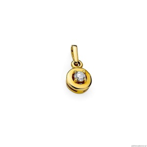 Zawieszka Z045 Diament 0,10ct żółte złoto
