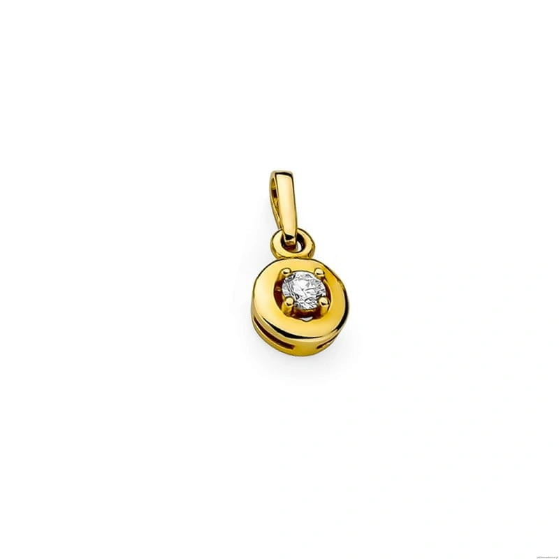 Zawieszka Z045 Diament 0,10ct żółte złoto