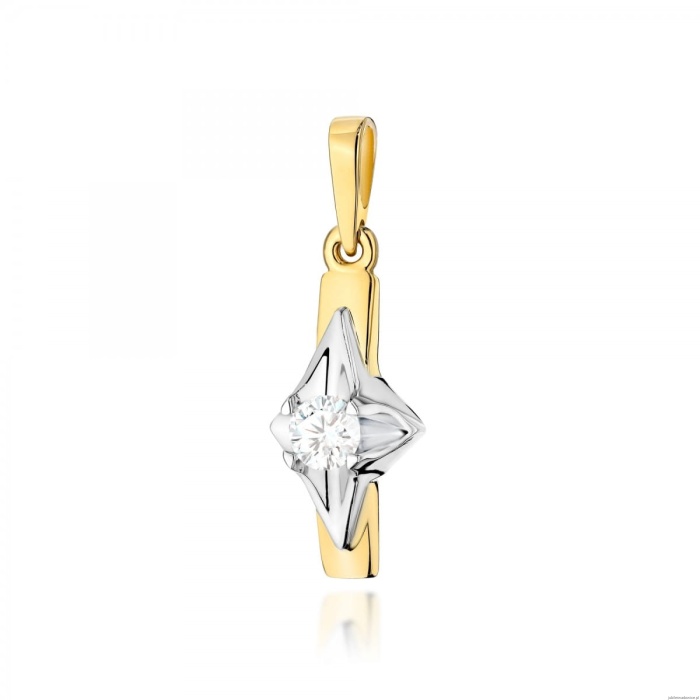 Zawieszka Z0088 Diament 0,20ct żółte złoto