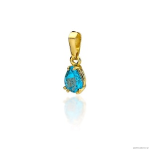 Zawieszka Z006 Topaz 0,90ct żółte złoto