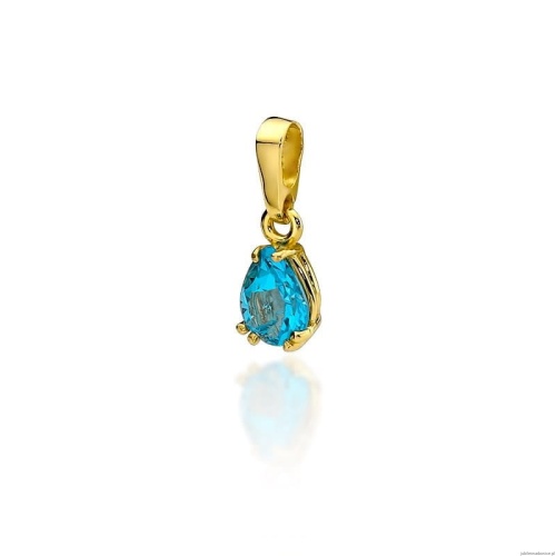 Zawieszka Z006 Topaz 0,90ct żółte złoto