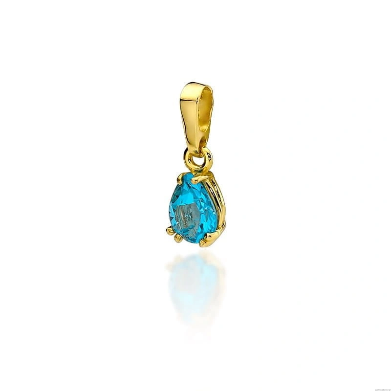 Zawieszka Z006 Topaz 0,90ct żółte złoto