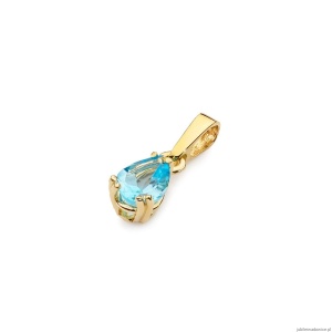 Zawieszka Z006 Topaz 0,90ct żółte złoto