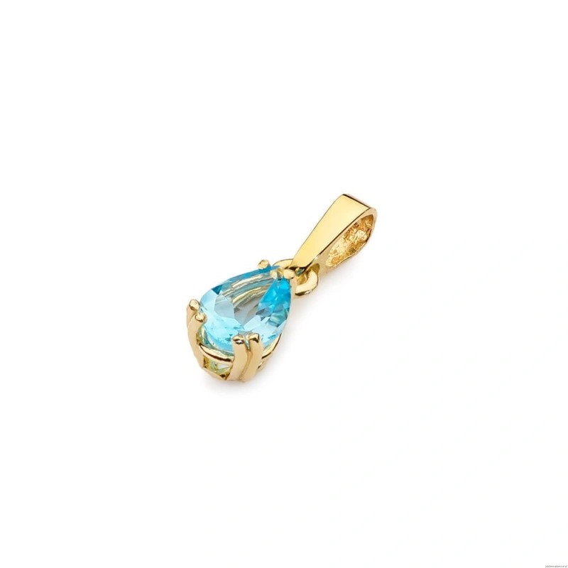 Zawieszka Z006 Topaz 0,90ct żółte złoto