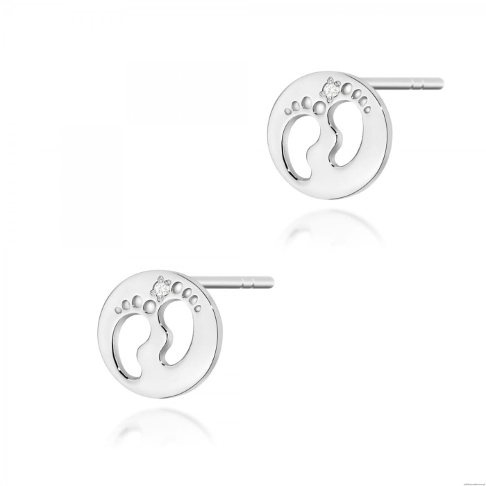 Kolczyki K0047 z diamentami białe złoto
