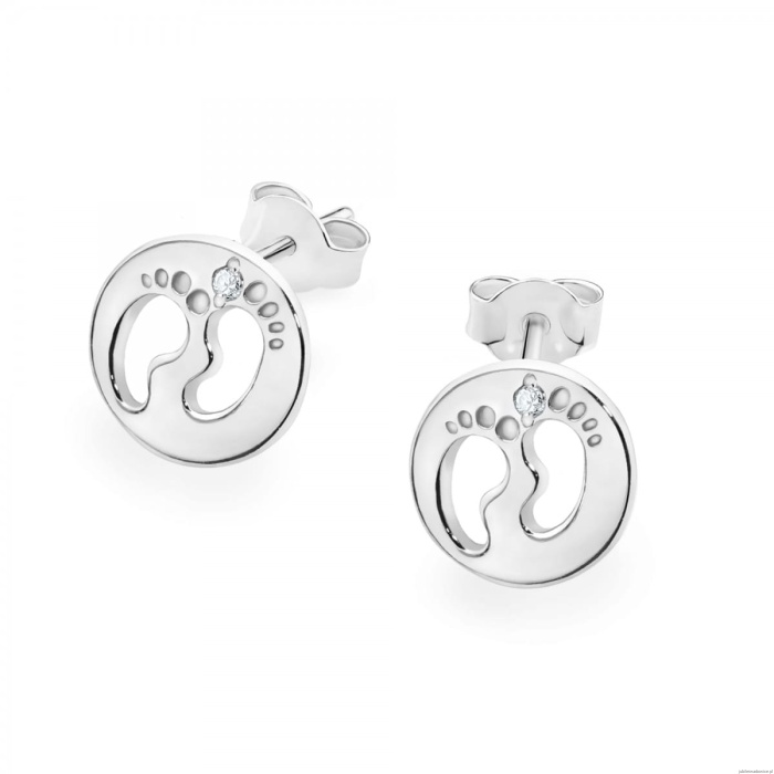 Kolczyki K0047 z diamentami białe złoto