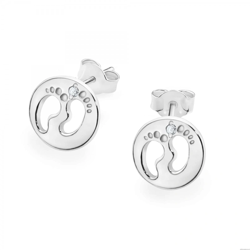 Kolczyki K0047 z diamentami białe złoto