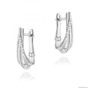 Kolczyki K0005 z diamentami białe złoto