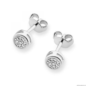 Kolczyki K0041 z diamentami białe złoto