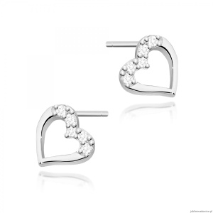 Kolczyki K0503 z diamentami białe złoto